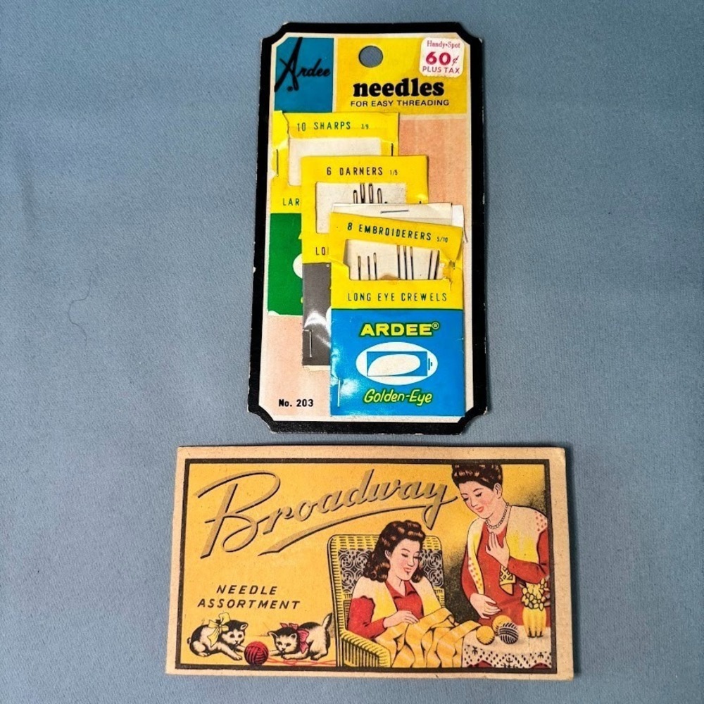 Broadway Ardee Needle Lot Of 2 Assorted Original Package Made In‎ Occupied Japan